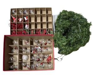 G - Christmas Ornament & Lighted Garland Mixed Lot