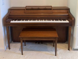 LR - Vintage Aldrich Whitney Upright Piano with Bench