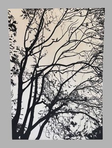 LR - Large Black & White Unframed Branch Wall Art Print