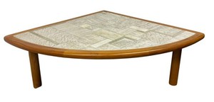 G - Triangular Tile-Top Coffee Table