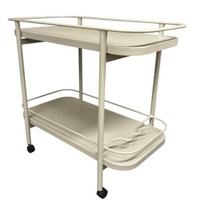P - Vintage Homecrest Two-Tier Rolling Serving Cart
