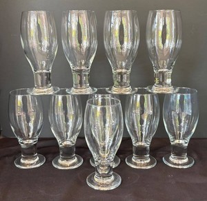 LR - Vintage Crate & Barrel CTB66 Footed Beer & Iced Tea Glass - 12oz Pilsner Goblet