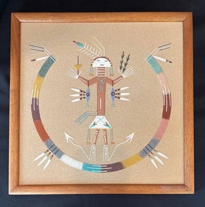 LR - Yei Male Navajo Sand Art by David Lee