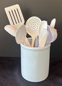 LR - IDG Williams Sonoma Utensil Crock with Assortment of Kitchen Utensils