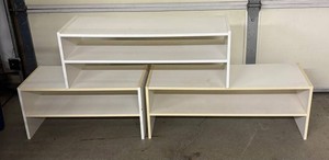 G - Four White Shoe Shelves