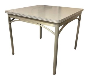 G - Vintage Emeco Square Metal Dining Table