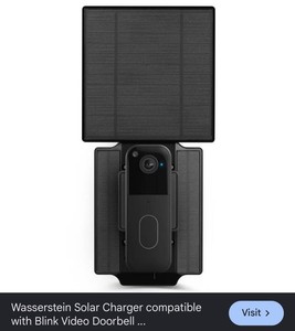 Wasserstein Solar Charger for Blink Video Doorbell 2nd Gen - New