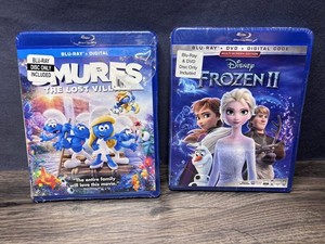 Smurfs & Frozen II Blu-ray movies, 2 Total - New