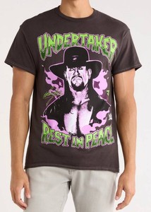 WWE Wrestling Undertaker Rest in Peace Graphic T-shirt, Adult Small - New