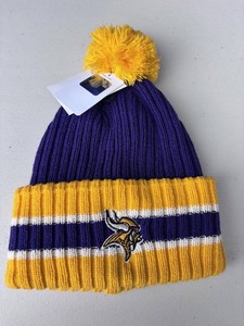 Minnesota Vikings NFL Knit Pom-Pom Beanie, Adult OSFM - New