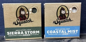 Dr. Squatch Sierra Storm & Coastal Mist Soap, 2 Total - New