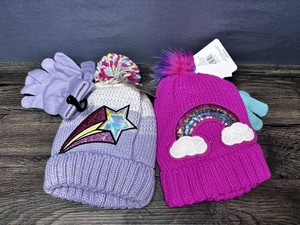 Two Youth Knit Beanie & Glove Sets - New