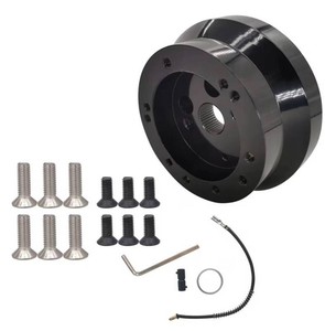 UYWZV Billet Steering Wheel Hub Adapter for Chevy Jeep Dodge, 5 & 6-Hole - New