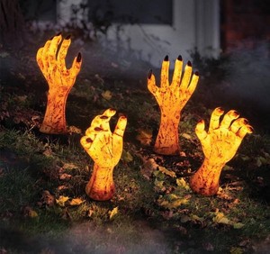 Members Mark Zombie Hand Stake Lights Set of 4 - New