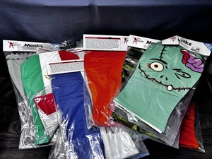 Reseller Lot of Morphsuits Novelty Costume Masks, 50 Total - New