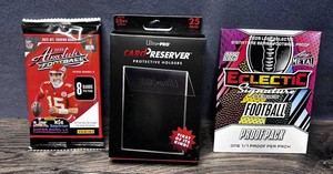 2025 Panini & Leaf Football Cards With Ultra PRO Card Savers, 3 Total Items - New