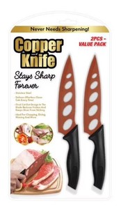 Copper Knife Stainless Steel Kitchen Knives 2-Pack - New