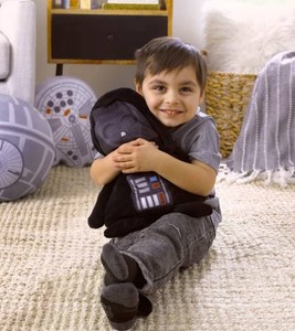Star Wars Darth Vader Character Shaped Toddler Blanket - New