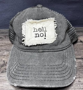 Grey hell no Adjustable Cap, OSFM - New