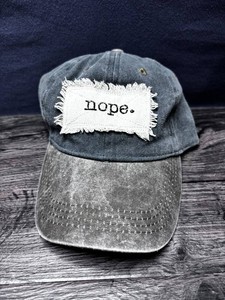 Nope Two-Tone Washed Baseball Cap, OSFM - New