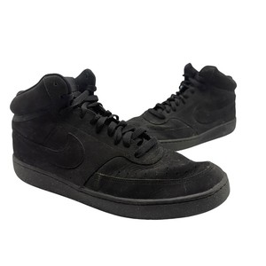 GUARANTEED AUTHENTIC  Nike Court Borough Mid Black on Black High Top Sneakers Mens Size 11.5 - Pre-Owned