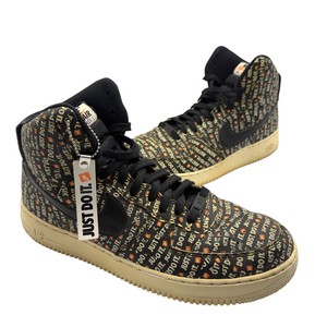 REPS Nike Air Force 1 High Just Do It BlackOrange Sneakers Mens Size 12 - Pre-Owned