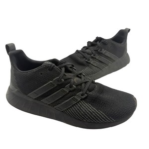 GUARANTEED AUTHENTIC  Adidas Questar Running Shoes  Triple Black Mens Size 9.5 Pre-Owned