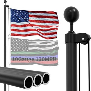 30FT Telescoping Flag Pole for Outside House � Heavy Duty 11-Gauge Aluminum