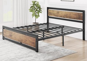 Garvee Queen Bed Frame with Headboard Item #7505482  Model #WWJ-PHO-0PV5D3YW
