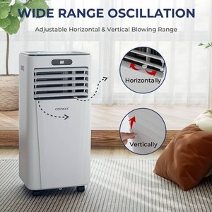Costway 800010000 BTU Portable Air Conditioner with Fan and Dehumidifier Remote Control