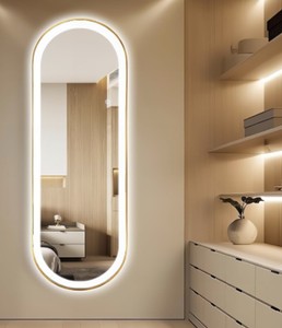 Oval LED Full Length Mirror with Light, 6522 Backlit