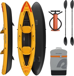 Retrospec Coaster 6470 Inflatable Tandem Kayak, Sunglow