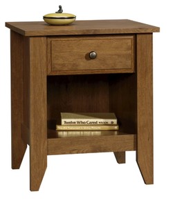 Shoal Creek Nightstand Oiled Oak - Sauder Traditional Bedside Table,