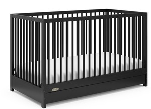 Graco Teddi 5-in-1 Convertible Crib with Drawer Black 810003667854