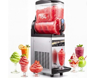 VEVOR Commercial Frozen Drink Maker, 15L Single Tank Slushy Machine, 60 Cups