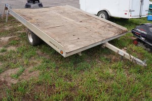 Featherlite Single Axle Tilt Deck Aluminum Snowmobile Trailer