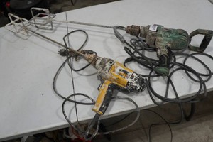 Corded 12 Drills with Mixing Paddle Attachments