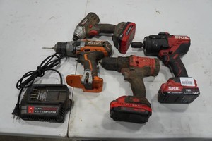 Power Drills and Batteries - Ridgid, Skil, Craftsman