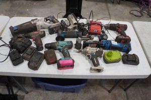 Assorted Power Tools and Batteries