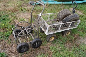 Hose Reel and Garden Wagon