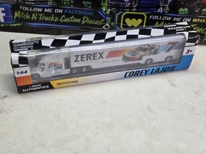 NASCAR Authentics 164 Scale Corey LaJoie Diecast Truck and Trailer