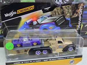 Maisto Design Elite Transport Model Set Including Missile Tow Flatbed and 1987 Buick Regal T-Type