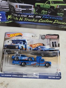 Hot Wheels Premium Car Culture Team Transport 18 Dodge Challenger SRT Demon Retro Rig