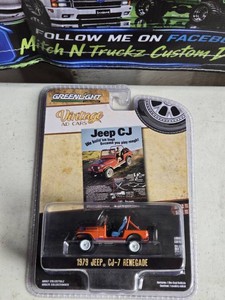 Greenlight Vintage Ad Cars 1979 Jeep CJ-7 Renegade Diecast Model
