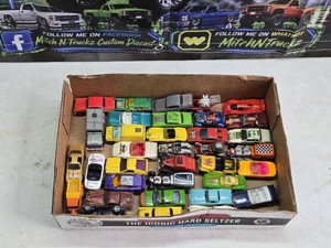 Box of Hot Wheels Diecast Toy Cars Back to the 1970s and Other Years