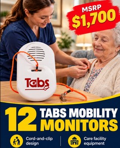 MSRP $1,700 - 12 MOBILITY MONITORS WITH PULL OUT TABS, CORD-AND-CLIP DESIGN, WALL MOUNT HARDWARE INCLUDED, USE FOR HOME HEALTH &amp CARE FACILITIES - TESTED &amp WORKING