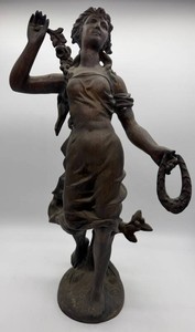 Vintage Art Nouveau Sculpture - Moreau Style - 19.5 in