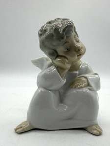 Lladro Porcelain Cherub Angel Figurine Model 6041 - 4 in H