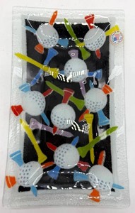 Peggy Karr Glass Golf Motif Tray