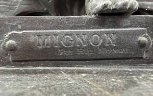 Vintage Hippolyte Francois Moreau Mignon Patinated Bronze Sculpture